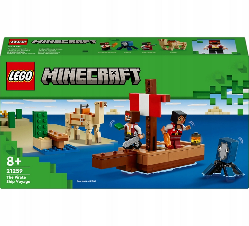 LEGO Minecraft 21259 Minecraft 21259 Pirátska loď na plavbe
